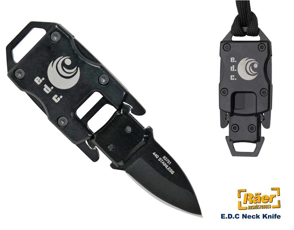 E.D.C. Neck Knife schwarz    A