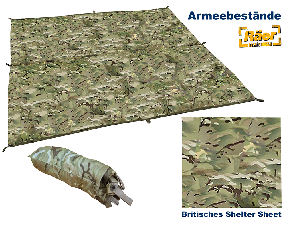 Britische Schutzplane Tarp MTP, 250 x 220 cm    B
