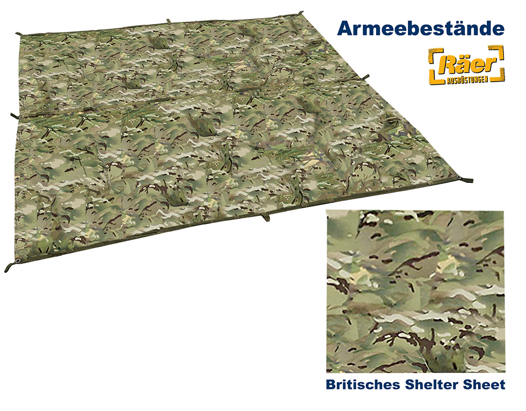 Britische Schutzplane Tarp MTP, 250 x 220 cm    B