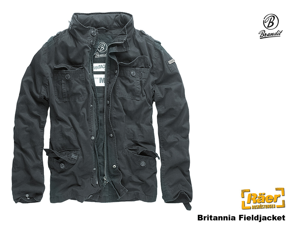 Brandit Britannia Feldjacke, schwarz... A