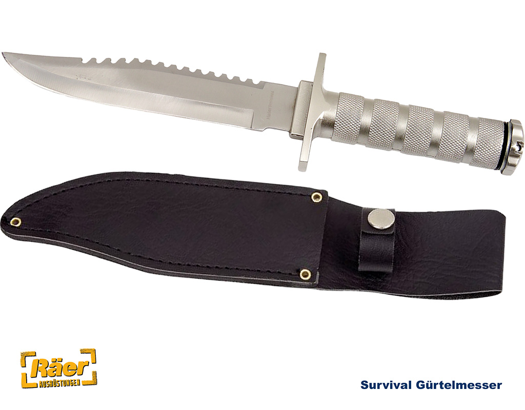 Survival Gürtelmesser 85414, silber, 300 mm    A