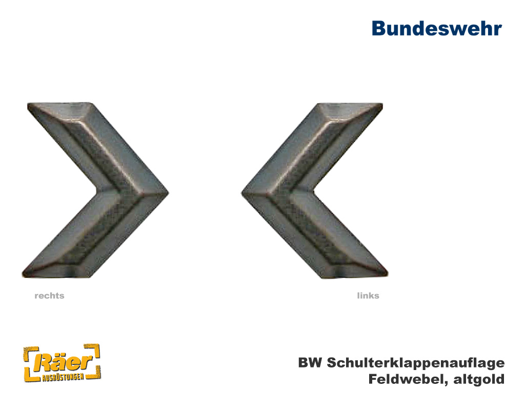 BW Dienstgrad "Feldwebel", Metall altgold   A