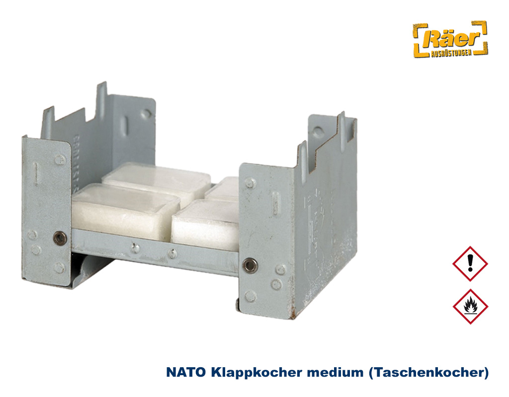 NATO Taschenkocher Medium + Trockenbrennstoff    A