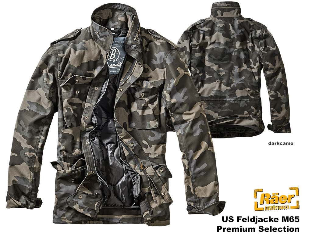 US Feldjacke M65, Premium Select, darkcamo A