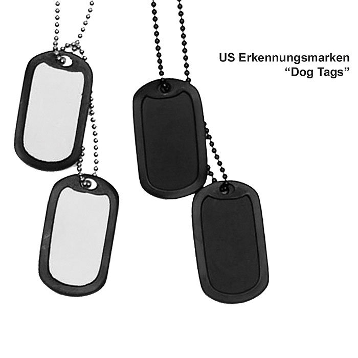 US Erkennungsmarke (Dog Tag), mit Silencer A