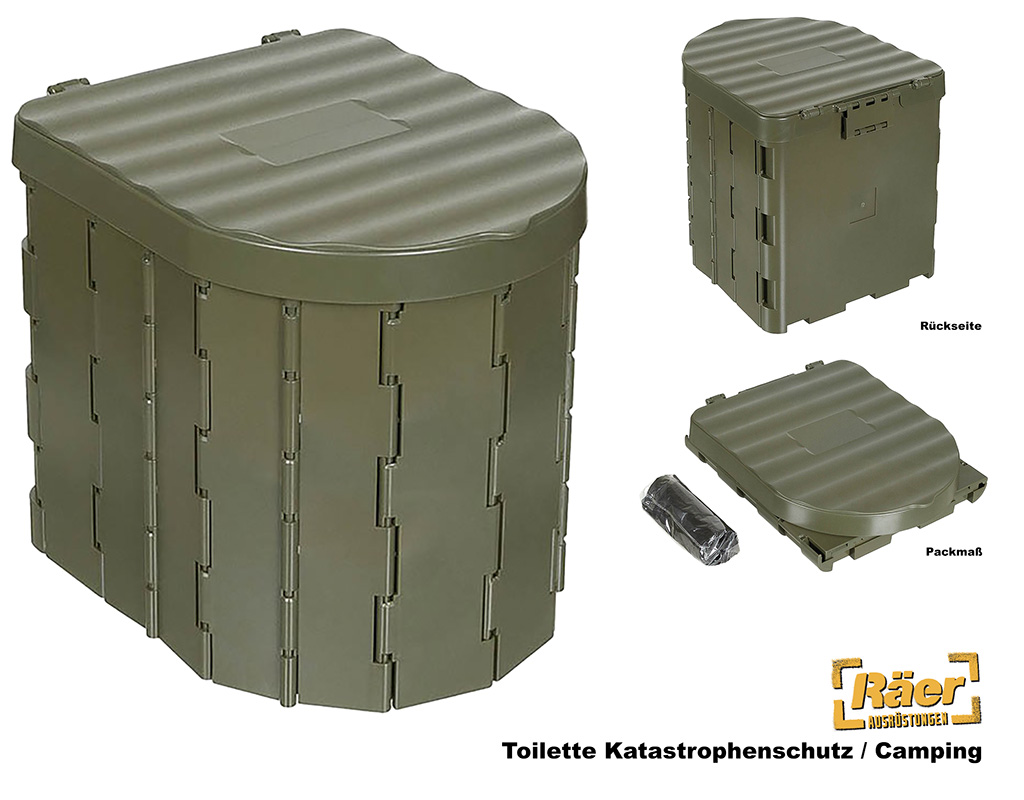 Toilette, Katastrophenschutz, faltbar    A/B