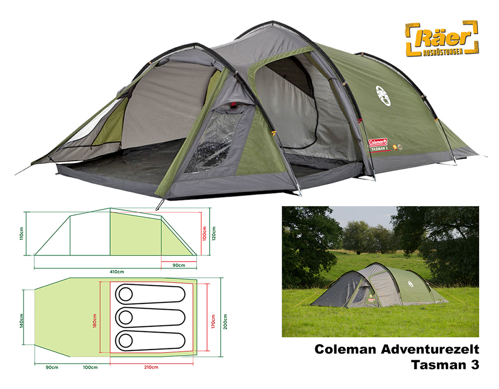 Coleman Zelt 3 P. Tasman 3    A