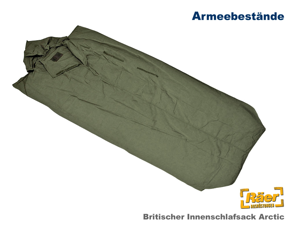 Britischer Innenschlafsack B´wolle Arctic, ol. A/B