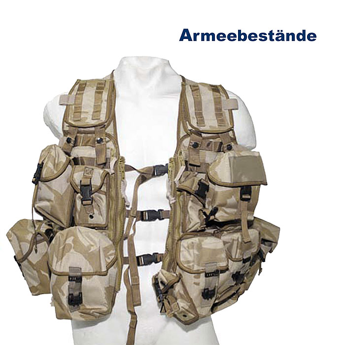 Britische Weste Molle Load Carrying, desert    B