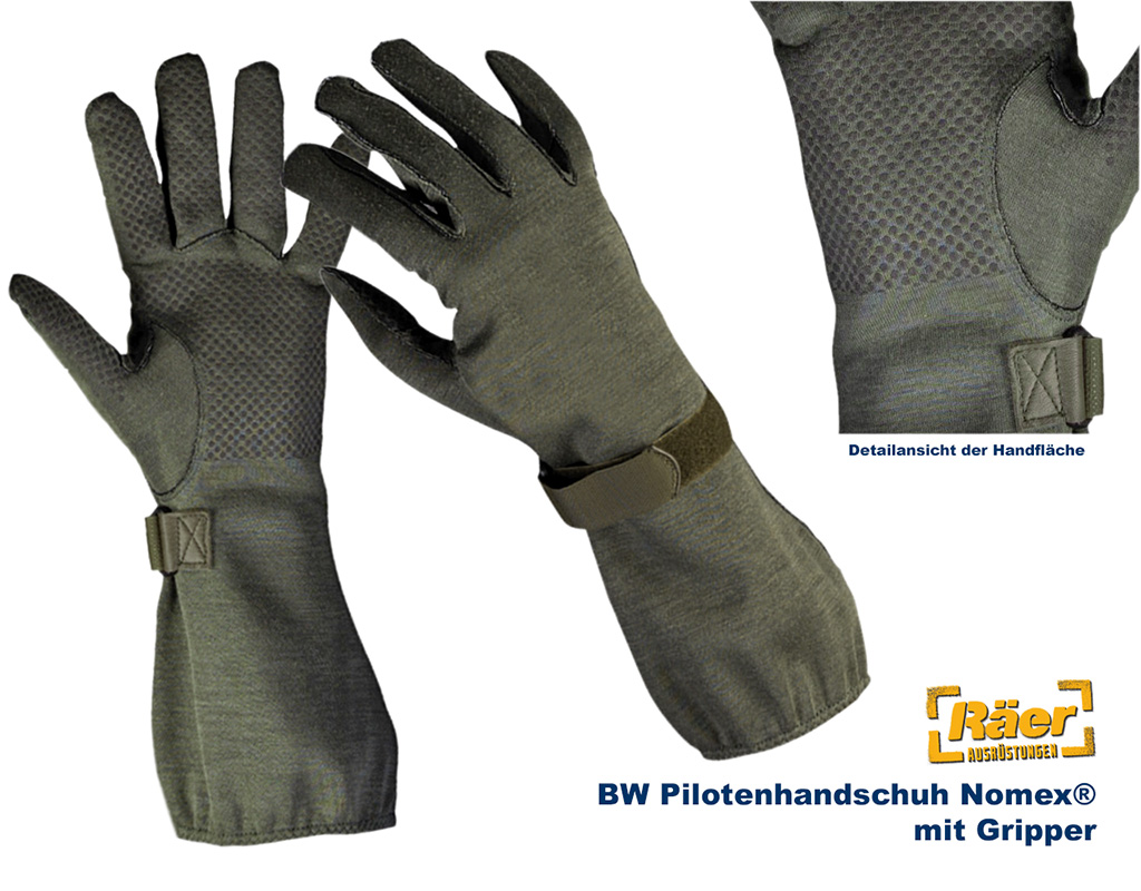 BW Pilotenhandschuhe Nomex® m. Gripper     B