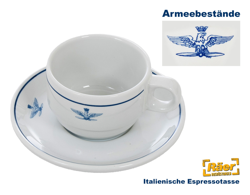 Italienische Espressotasse + Untertasse    A