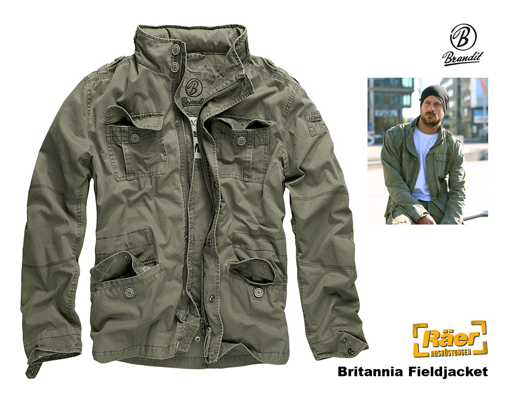 Brandit Britannia Feldjacke,  oliv... A