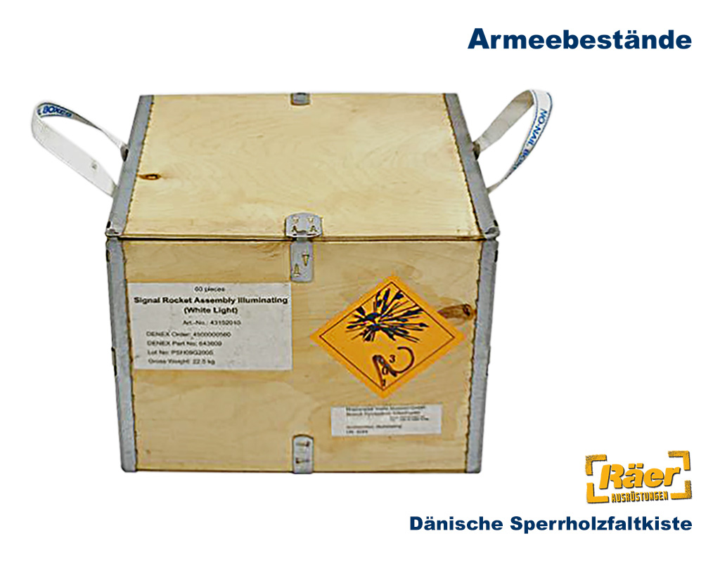 Dänische Faltkiste Sperrholz 36 x 35 x 29 cm A/B