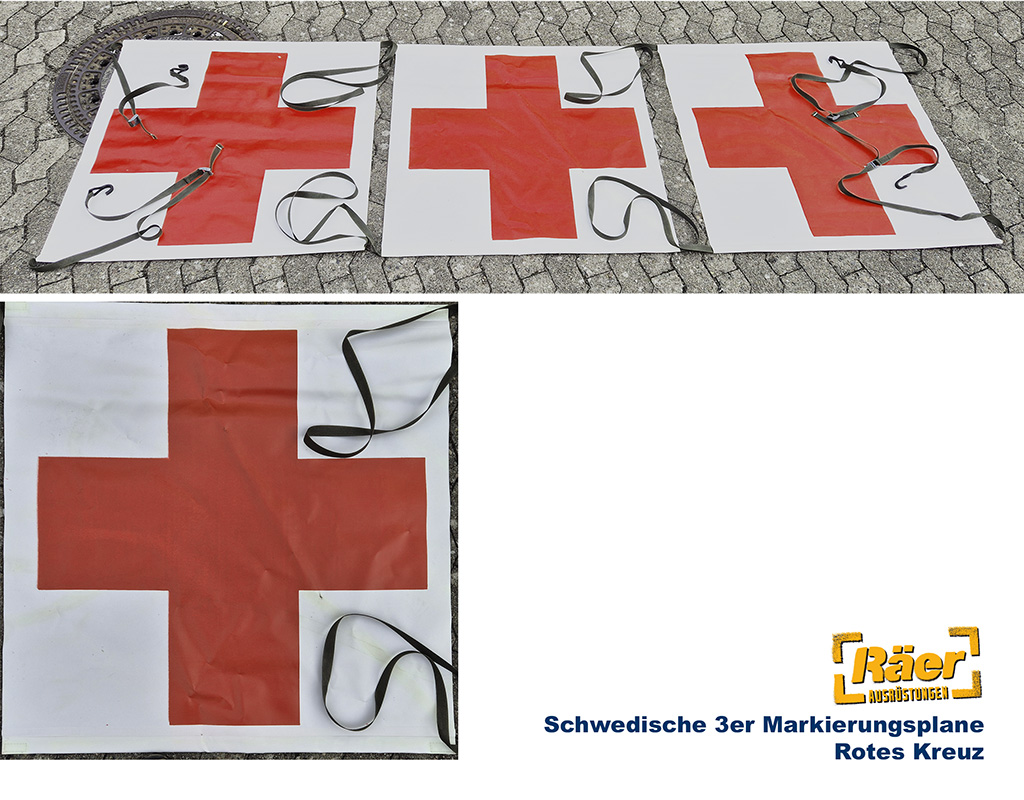 Schwedische 3-er Plane Rotes Kreuz, ungebraucht B