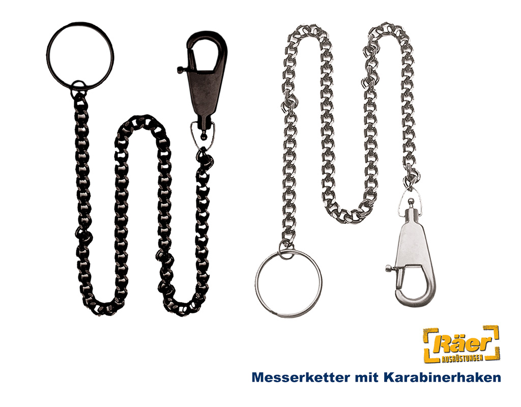 Messerkette 40cm m.Karabinerhaken u. Ring    A