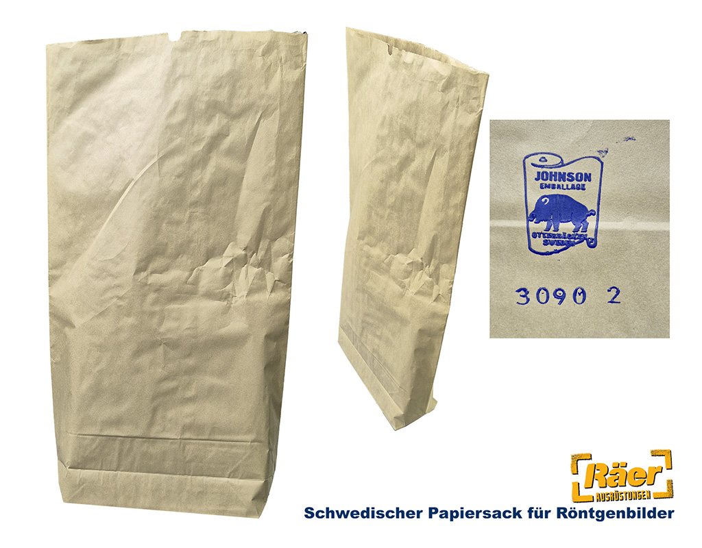 Schwedischer Papiersack für Röntgenbilder    A/B