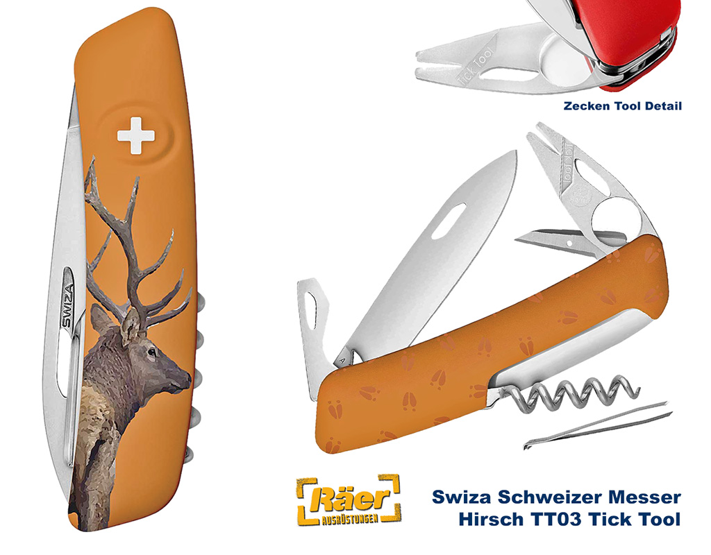 Swiza Schweizer Messer TT03 Hirsch, orange   A