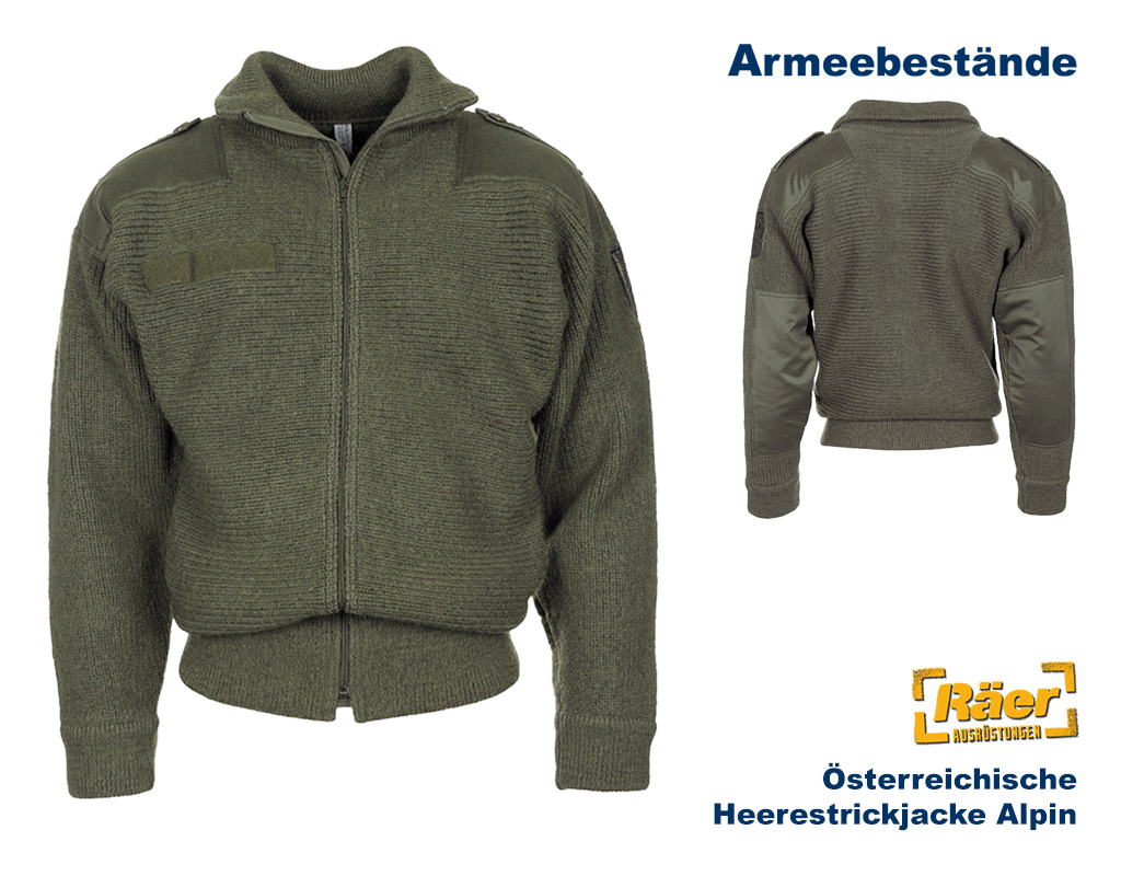 Österreichische Heeresstrickjacke Alpin    B+