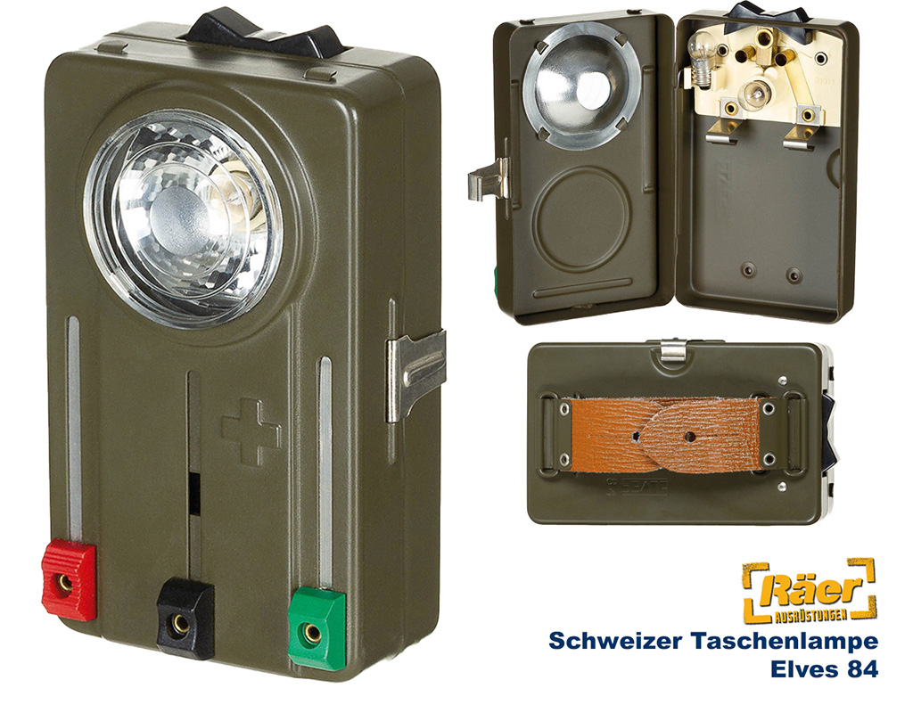 Schweizer Taschenlampe, neues Modell Elves 84  A/B