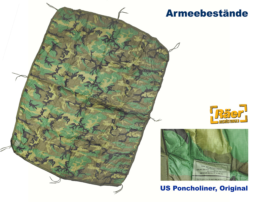US Poncho Liner, woodland    A/B