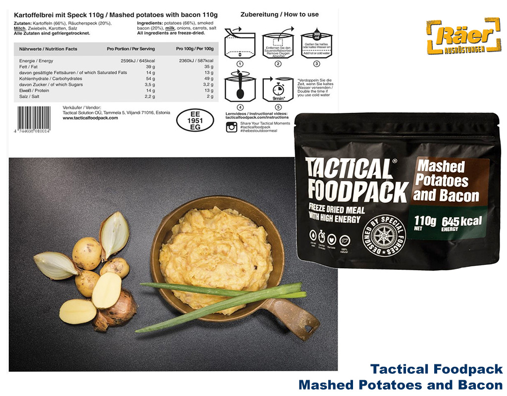 Tactical Foodpack Mashed Potatoes and Bacon    A
