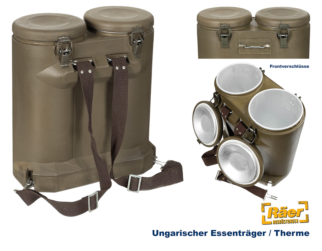 Ungarischer Essenträger/Thermobehälter, braun A/B