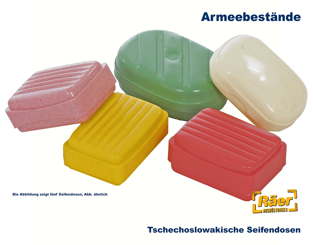 Tschech. Seifendose, verschiedene Farben    A/B