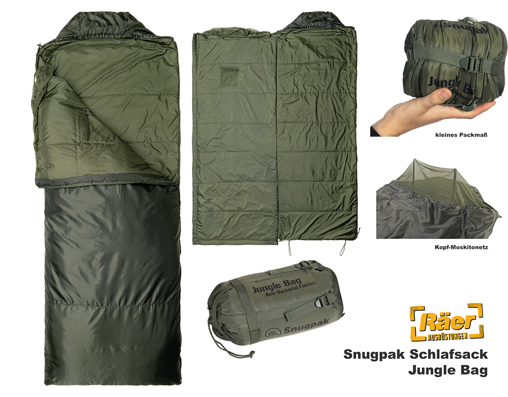 Snugpak Schlafsack Jungle Bag, oliv    A