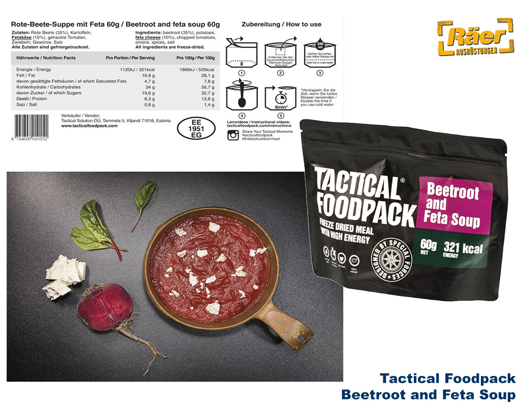 Tactical Foodpack Beetroot Soup with Feta    A