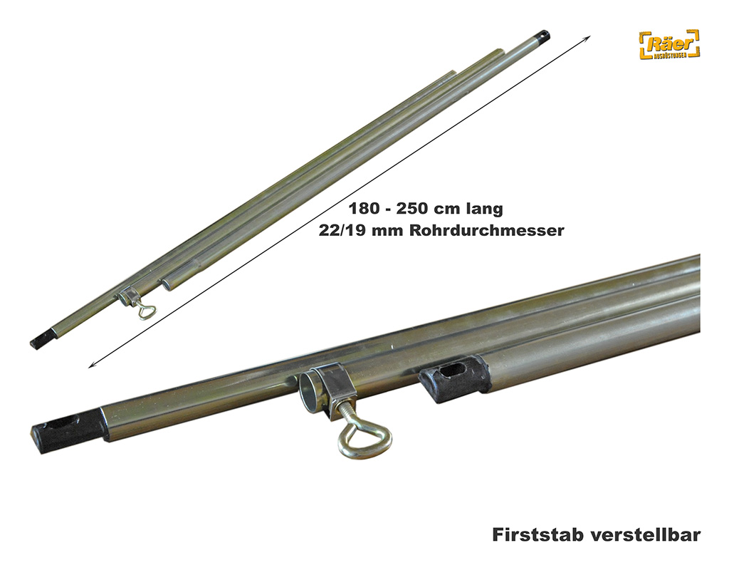 Firststab verstellbar, 22/19 mm , 180-250 cm    A