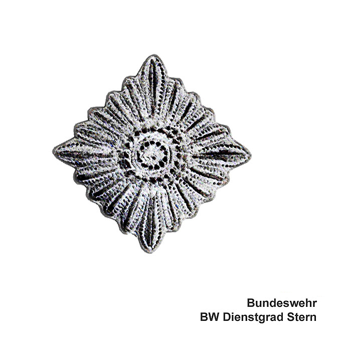 BW Dienstgrad "Stern", Messing, versilbert blank A