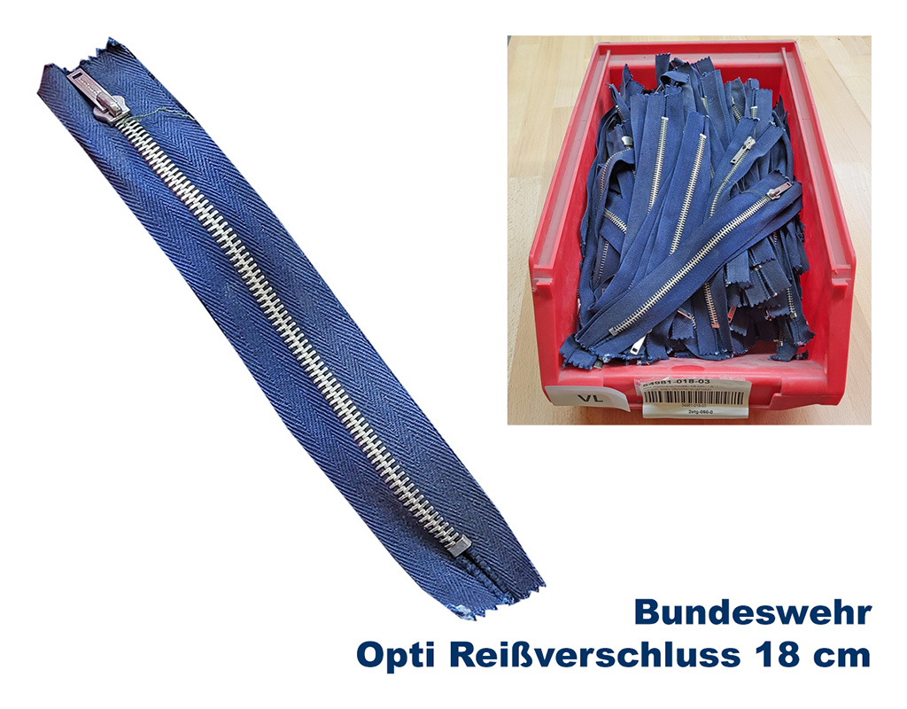 BW Reißverschluss, 18 cm, blau    A