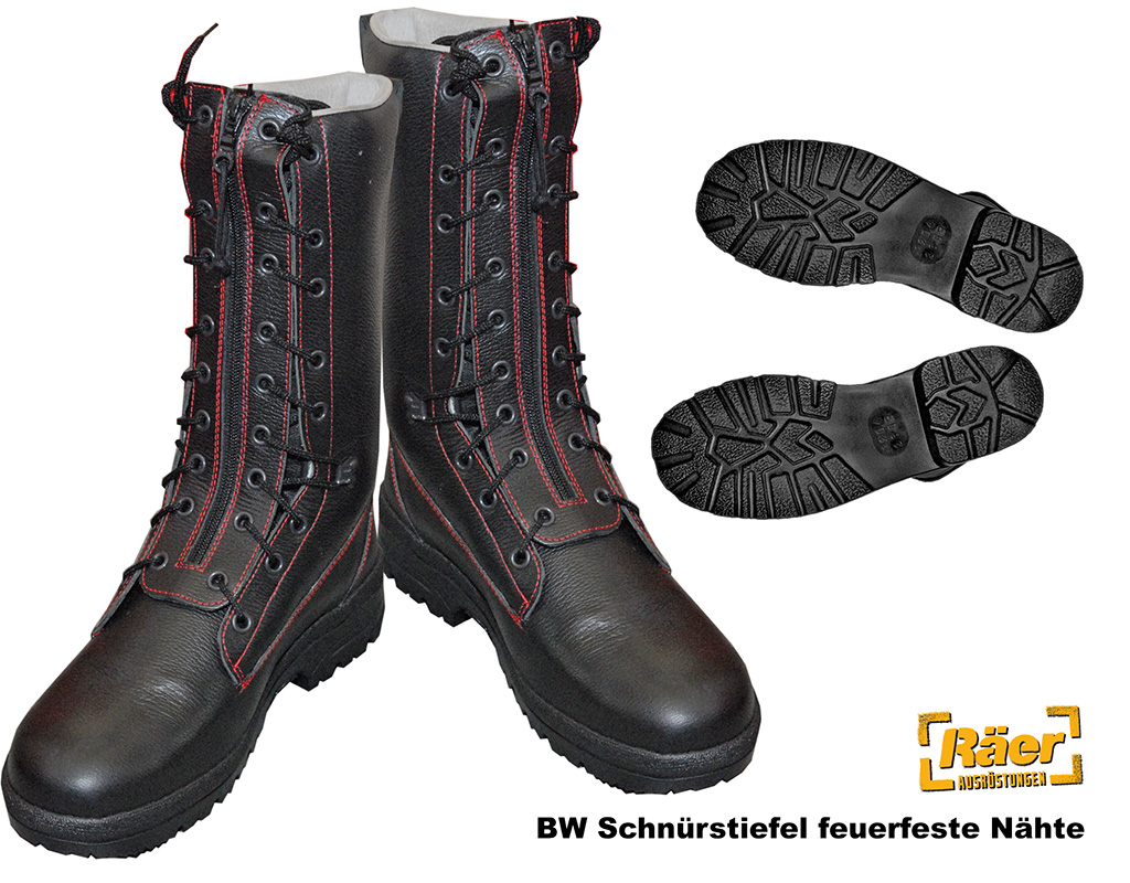 BW Feuerwehrschnürstiefel, feuerhemmende Nähte  A