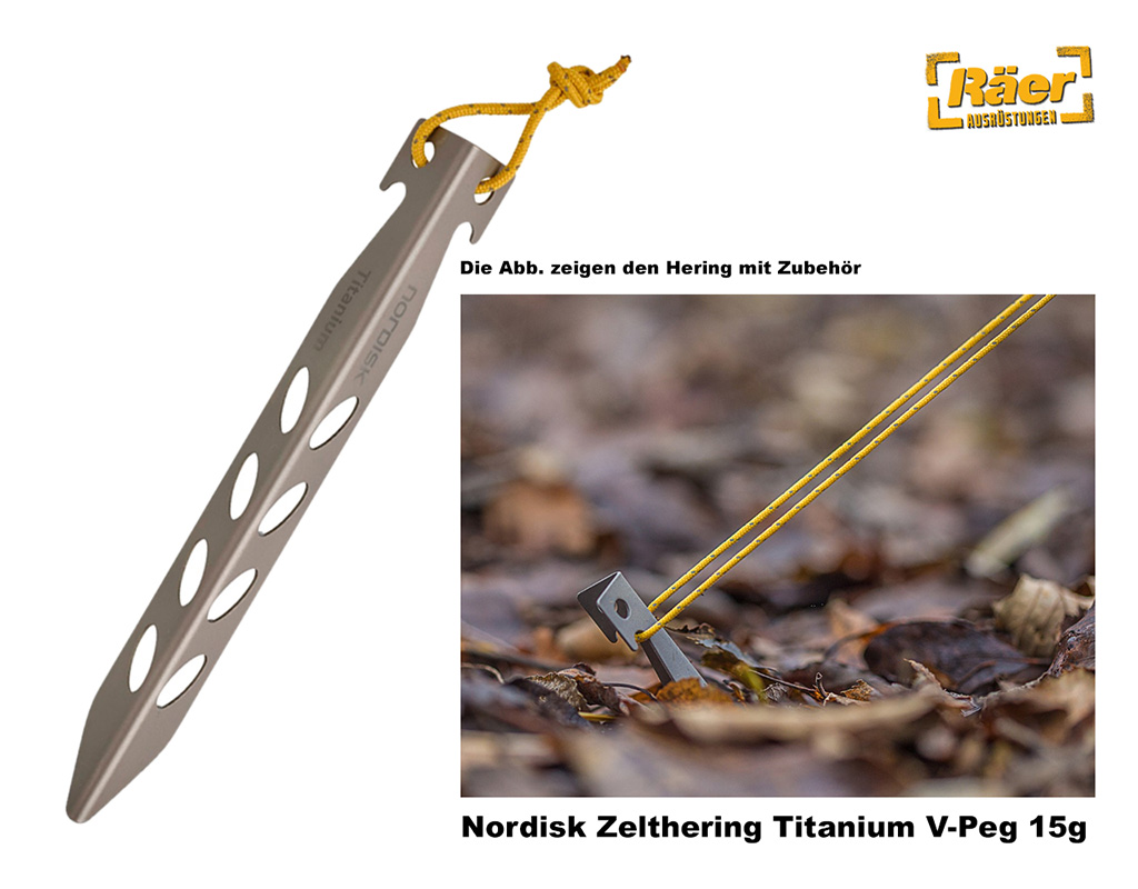 Nordisk Zelthering Titanium V-PEG, 2-er Pack A