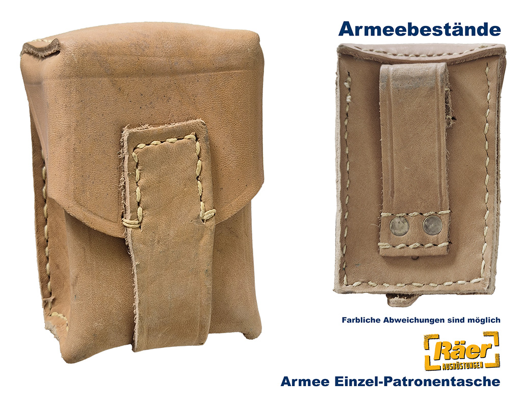Armee Patronentasche, Leder, 7,5 x 5 x 11 cm   B