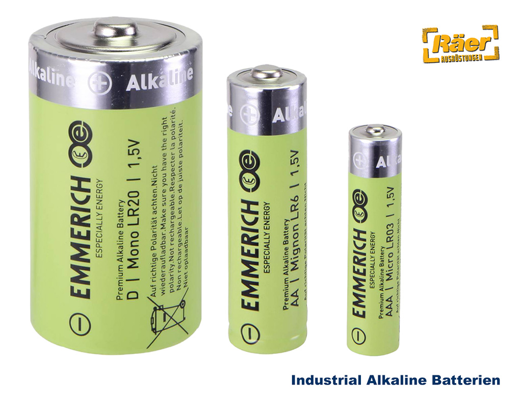 Industrial Alkali-Mangan Batterien 1,5 V, grün   A