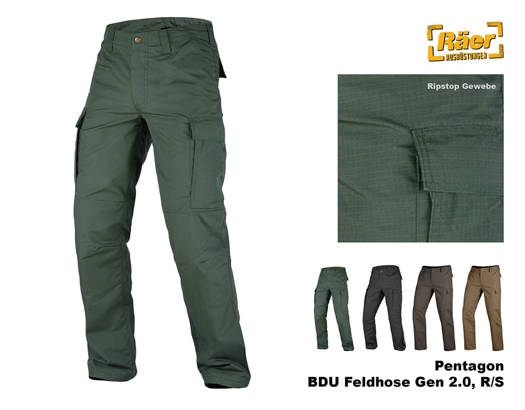 Pentagon Feldhose BDU Gen. 2.0, Ripstop T/C    A