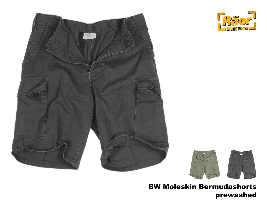 BW Moleskin Bermuda Shorts, Stonewash    A