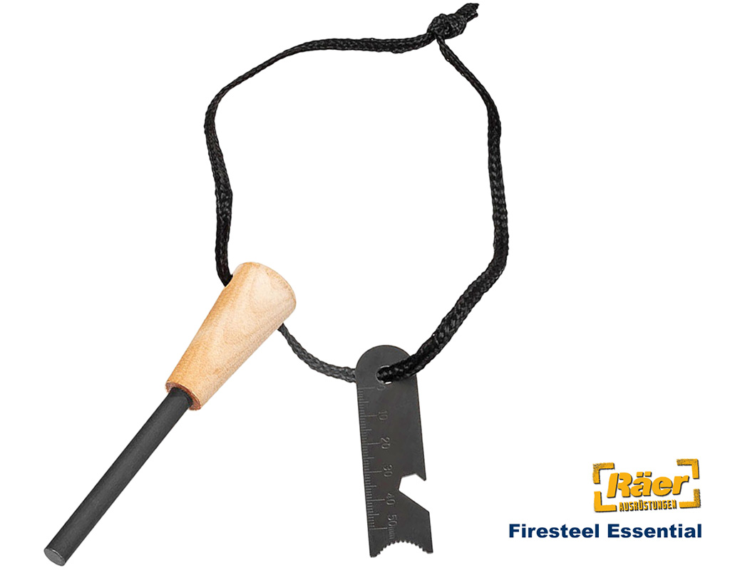 Essential Firesteel, Zündstein mit Holzgriff    A