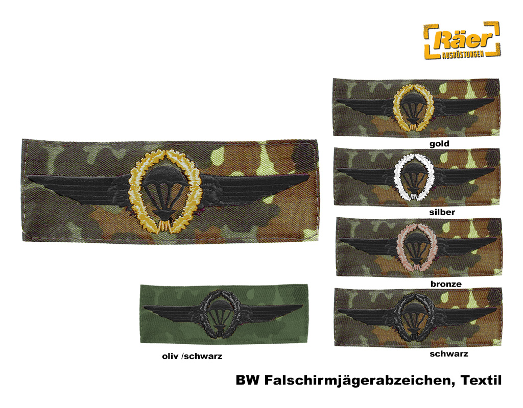 BW Fallschirmjägerabzeichen Textil    A