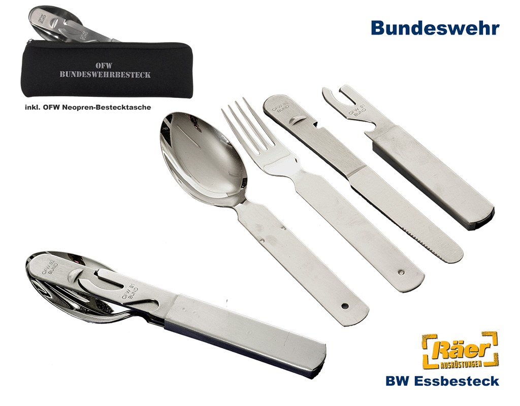 BW Feld-Essbesteck OFW, original, 4-teilig    A