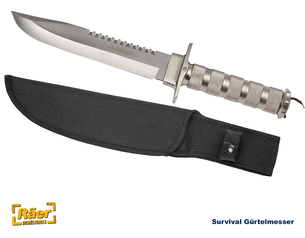 Survival Gürtelmesser 83210, silber, 355 mm    A