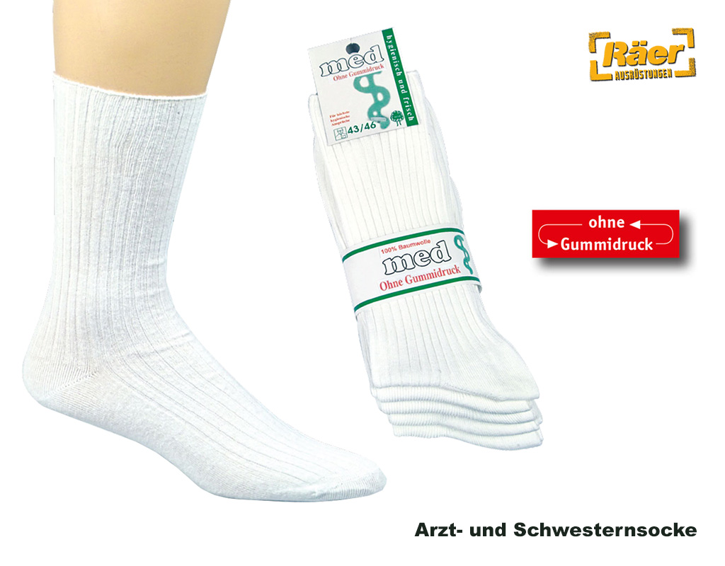 Ärztinnensocken 100% Baumwolle    A