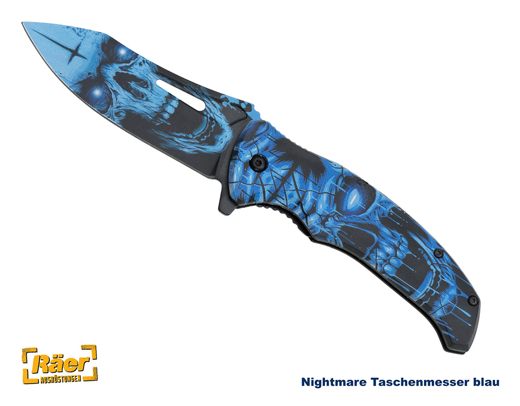 Nightmare Taschenmesser 84010, blau    A