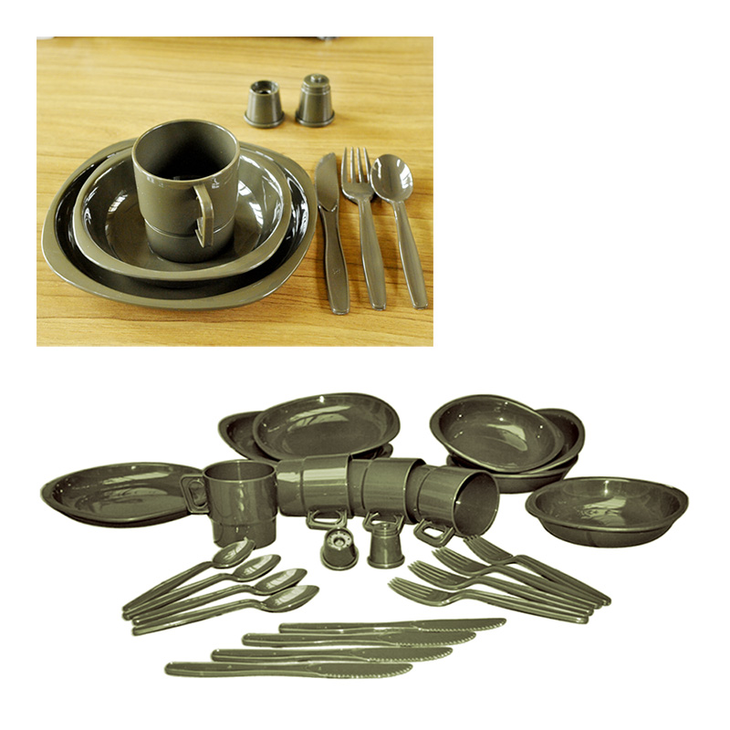 Teller-Set u. Besteck-Set, 26-teilig, Kst.    A