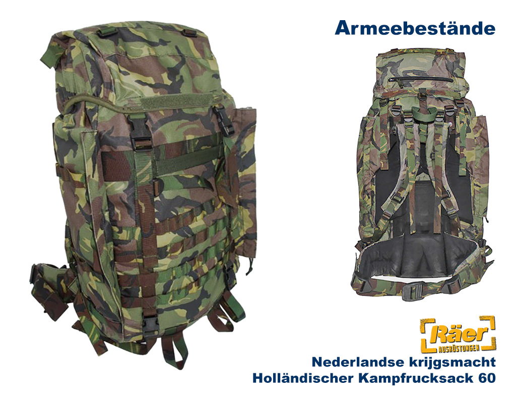 Holländischer Kampfrucksack 60 "klein" o.St. trn B