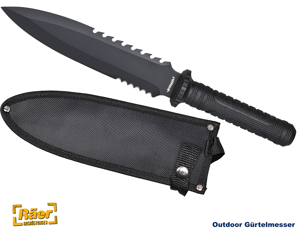 Outdoor Gürtelmesser 81474, schwarz    A
