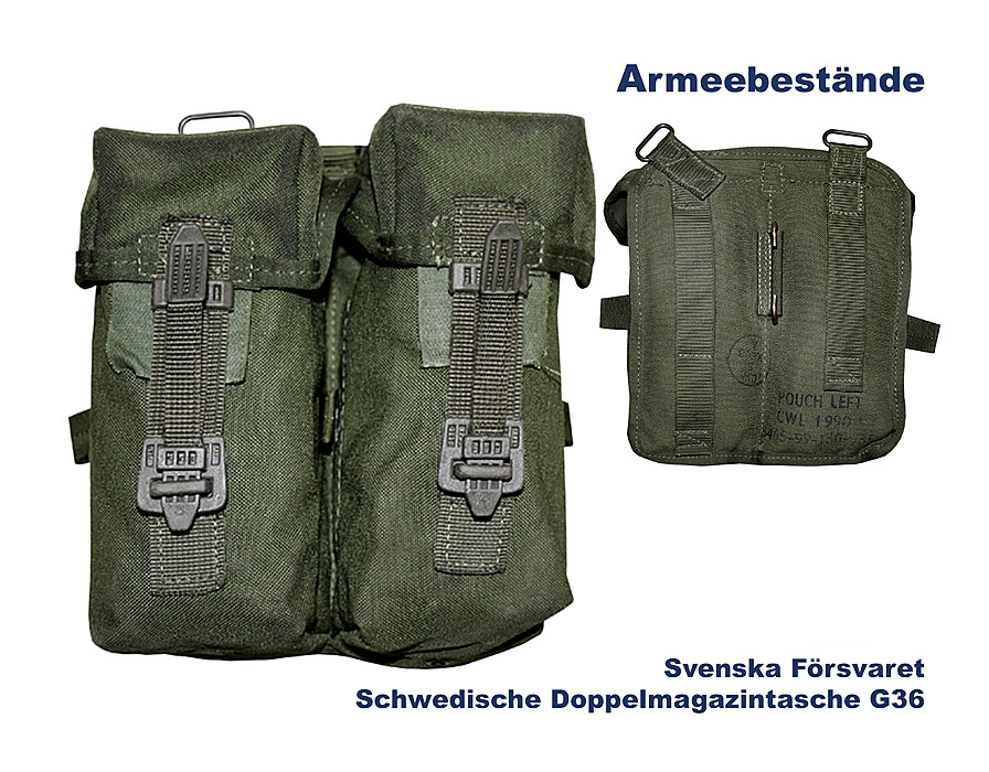 Schwedische Doppelmagazintasche G36    B