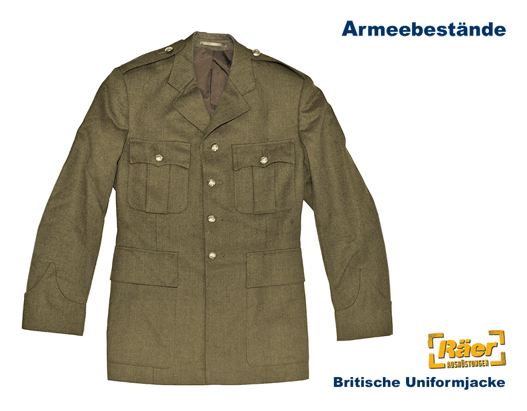 Britische Uniformjacke braun    A/B