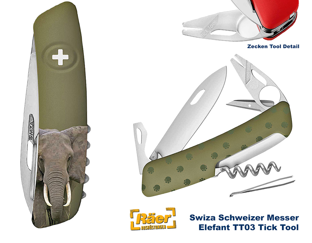 Swiza Schweizer Messer TT03 Elefant, khaki A